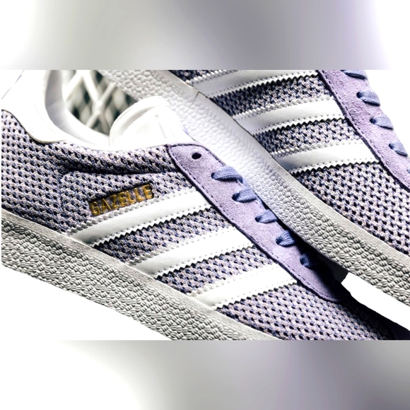 NWOT Adidas Gazelle Trainer Primeknit Mesh & Suede, Lilac Purple, Size 10 - Picture 8 of 13